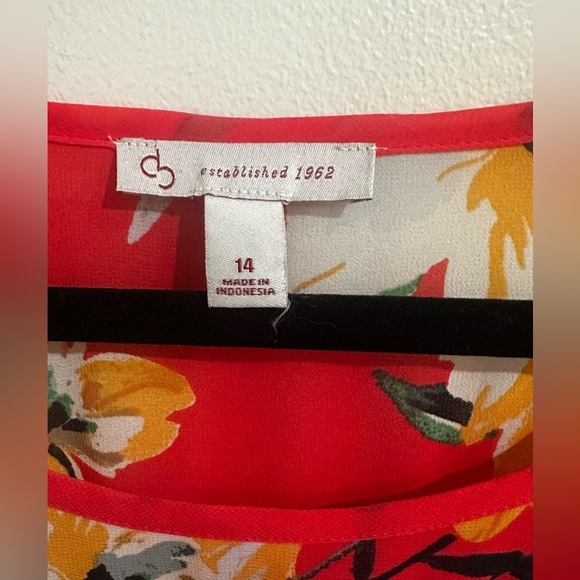 Floral Coral Sleeveless Dress - Picture 5 of 8